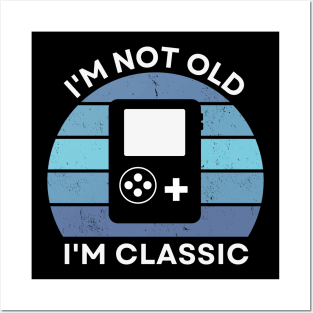 I'm not old, I'm Classic | Handheld Console | Retro Hardware | Vintage Sunset | '80s '90s Video Gaming Posters and Art